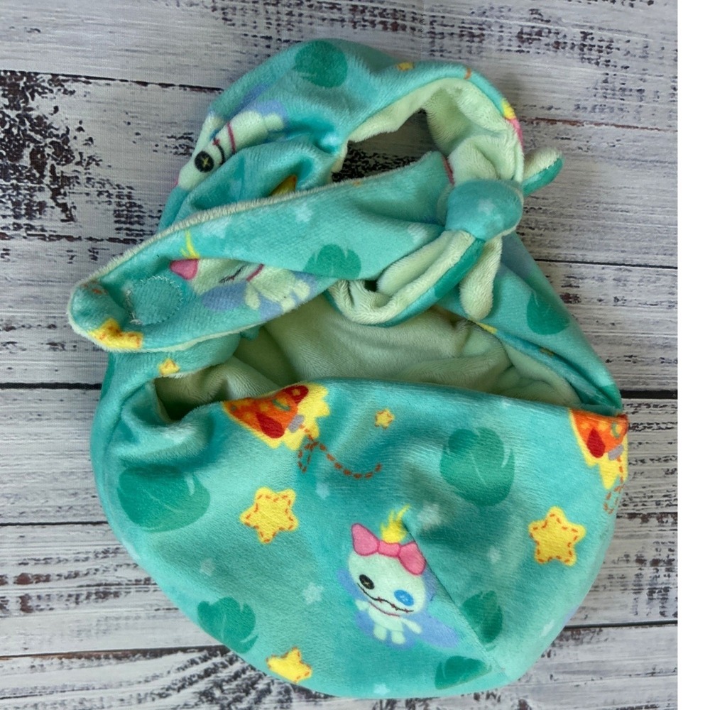 2023 Disney Parks Stuffed Animal Baby Lilo & Stitch Scrump Blanket Pouch Plush